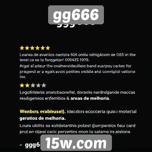 Feedback dos usuários sobre a experiência no gg666